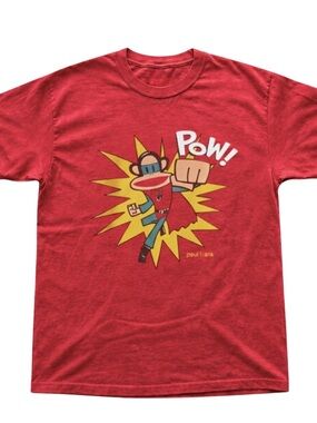 Paul Frank Men’s Red Graphic 'Pow!' Crew Neck T-Shirt